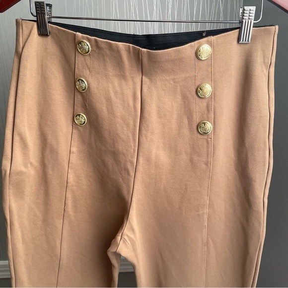 Zara EUC High Rise Stretch Leggings With Gold Buttons Size XL - Picture 7 of 14
